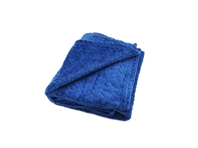 Deka mikroplyš 150x200cm - Textura-Modrá-cop