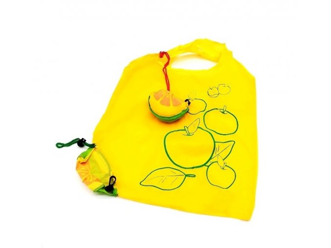 Skládací nákupní taška do kabelky-žlutá