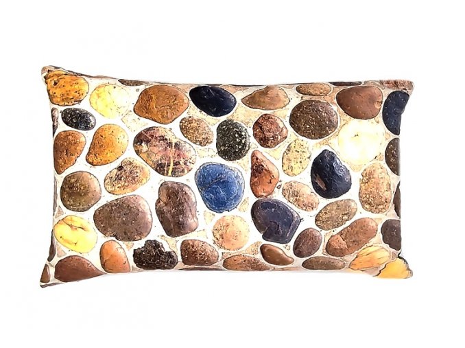Polštářek s výplní -Harlekýn kameny(40x60cm)