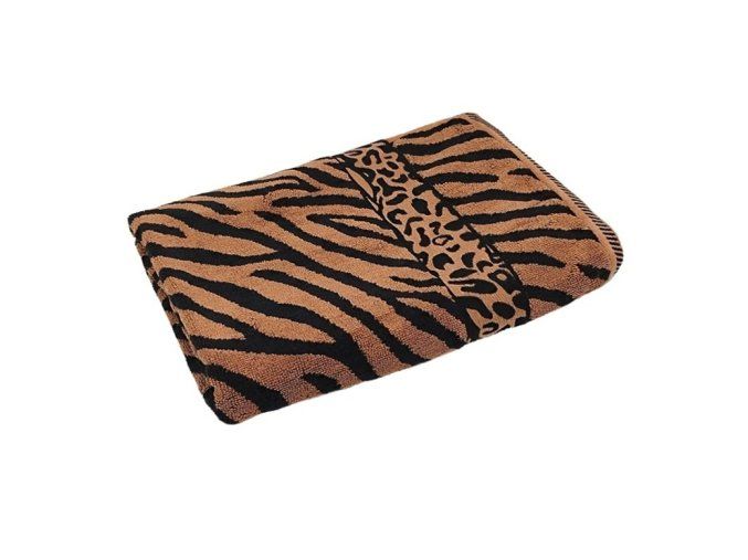 Osuška zebra 70x140-hnědá