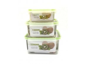 Sada plastových dóz 4561 zelená-2200ml,1200ml,550ml