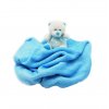 Dětská deka s hračkou-modrá
