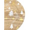 Dekorační talíř vánoční - Stromy bílé,zlaté