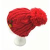 Dětská pletená červená čepice