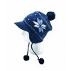 Dětská zimní čepice modrá s kšiltem