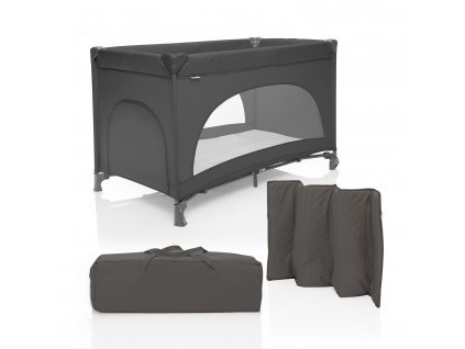 Postýlka skládací Lely, Antracit Grey