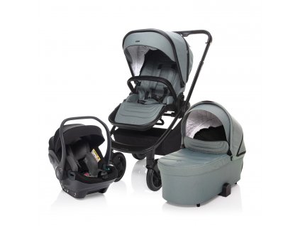 Set kočárek Move Cross + korba XL + adaptér + autosedačka, Granit Grey/Black