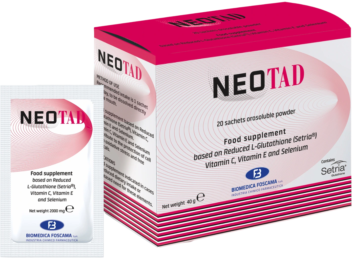 NEOTAD – balení 20 sáčků s redukovaným L-glutathionem Setria®