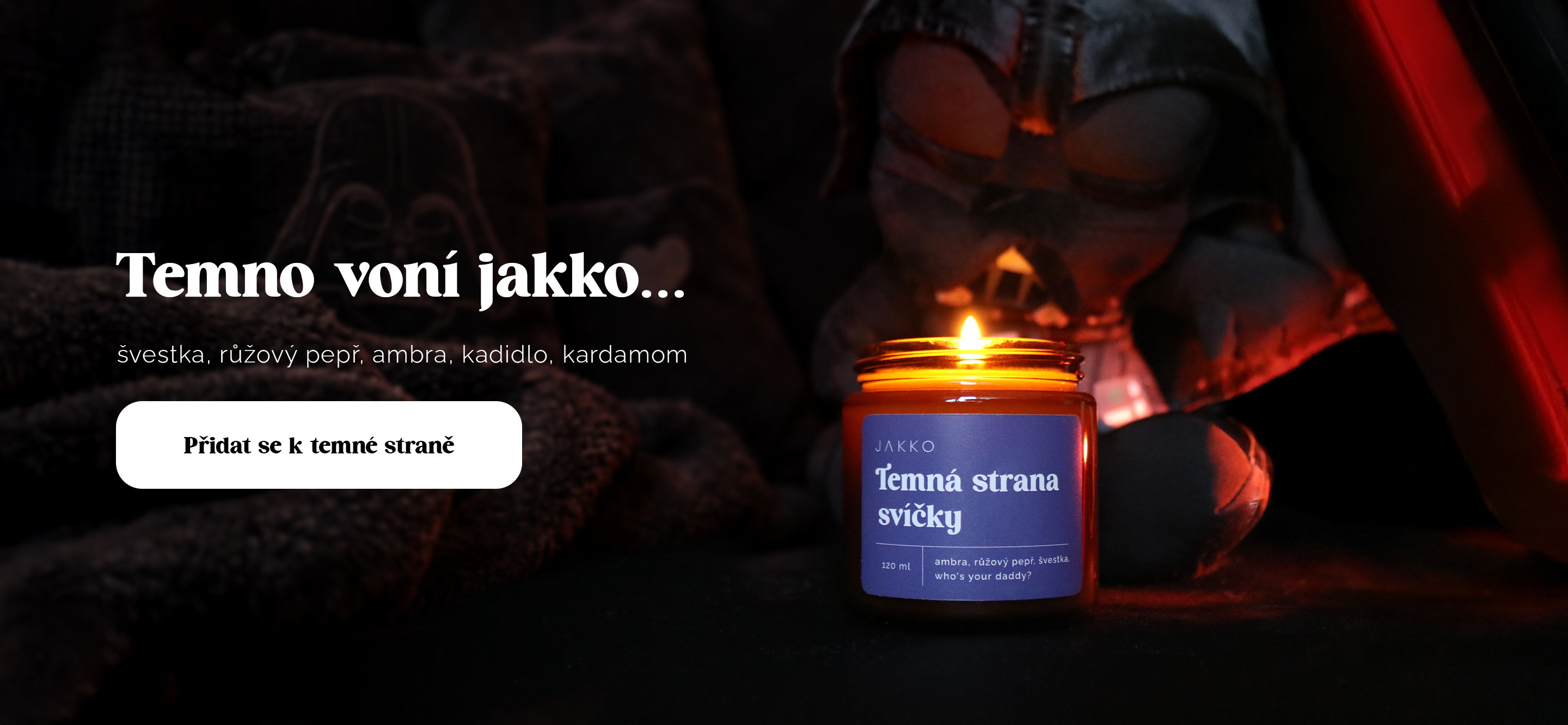 Temná strana svíčky | Vonná svíčka se švestkou a ambrou