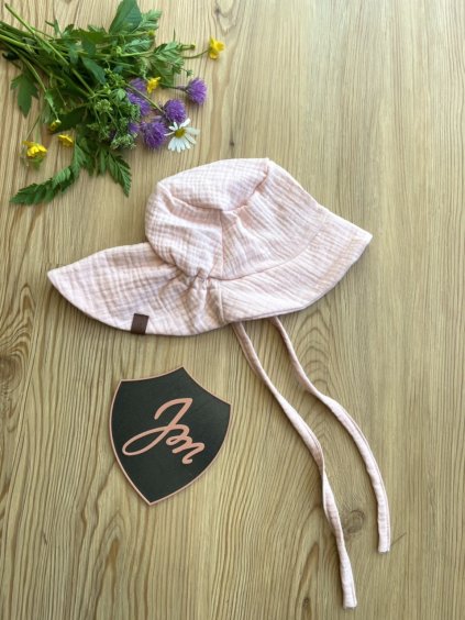 Klobouček Mullet APRICOT MUŠELÍN - Holčička