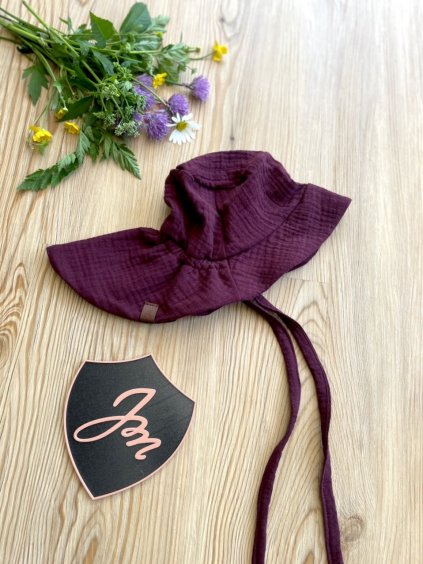 Klobouček Mullet BORDÓ MUŠELÍN - Dítě