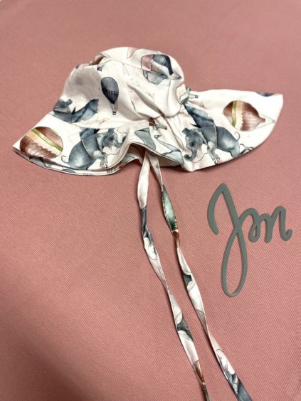 Bavlněný klobouček Mullet ELEPHANTS - Holčička/Chlapeček