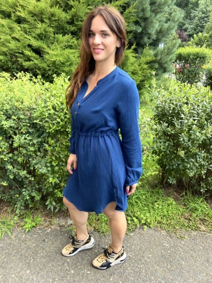 Košilové šaty POSEIDON mušelín - Dámské