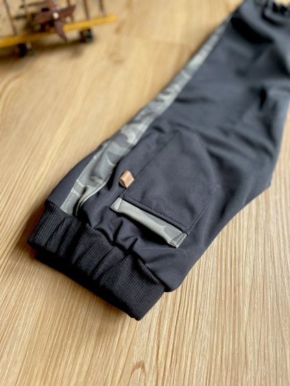 Softshellové kalhoty s fleecem BLACK ARMY - Chlapeček