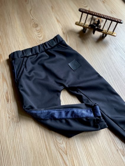 Softshell baggy s fleecem BLACK JEANS - Chlapeček