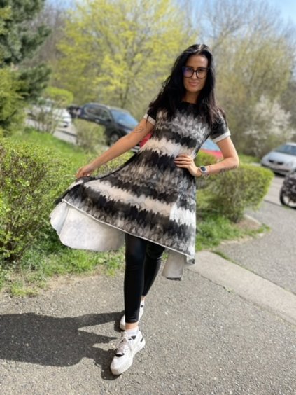 DÁMSKÉ šaty #MULLETDRESS WOODSTOCK GREY