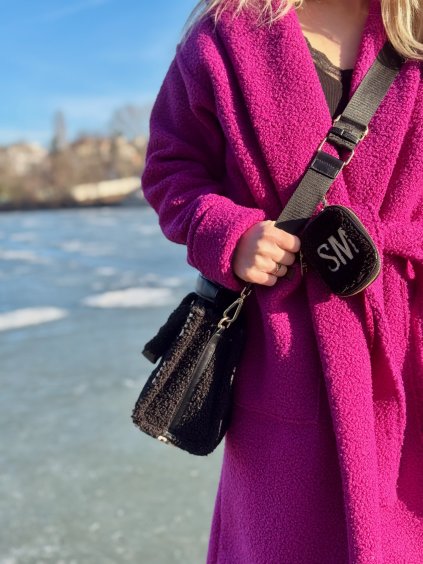 DÁMSKÝ OVERSIZE kabát GARDEN of ROSES Violet LONG