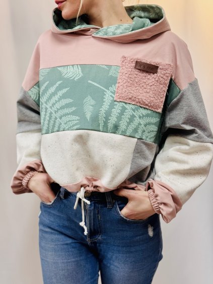 Dámská PATCHWORK Oversize Hoodie 3