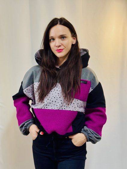 Dámská PATCHWORK Oversize Hoodie 5