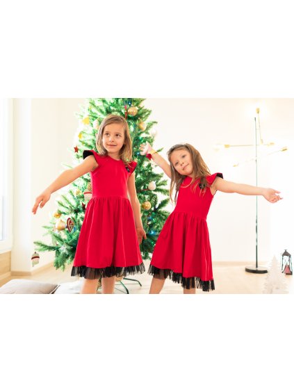 Šaty Jingle Bells  POSH Fancy Red - Holčička (vel. 68 - 128)