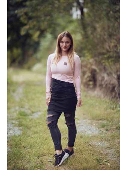 "KOMBINUJ" II. CROSS LIGHT PINK (dlouhý rukáv) - Maminka (POUZE VRCHNÍ DÍL)