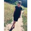 Kojící šaty LONG BLACK (krátký rukáv) - Maminka