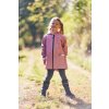 Softshellová bunda s fleecem LIGHT PINK s pruhem na zádech - Holčička