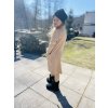 Dlouhý žebrovaný cardigan BEIGE - Holčička