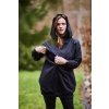 Dámská Kojicí mikina se skrytými zipy ATLANTIC Black (mikina vhodná na kojení i jako těhotenská)