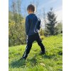 DĚTSKÉ ROSTOUCÍ SOFTSHELLOVÉ baggy s fleecem BLACK ZEBRA