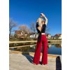 Dámské elegantní kalhoty BUSINESS KARMIN RED SHORT