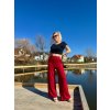 Dámské elegantní kalhoty BUSINESS KARMIN RED SHORT