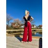 Dámské elegantní kalhoty BUSINESS KARMIN RED SHORT