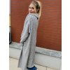DÁMSKÝ OVERSIZE kabát MELANGE GREY Long