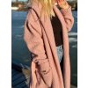 DÁMSKÝ OVERSIZE kabát GARDEN of ROSES Light Pink LONG