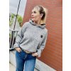 Dámská CROP OVERSIZE mikina MELANGE GREY
