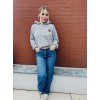 Dámská CROP OVERSIZE mikina MELANGE GREY