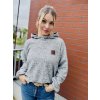 Dámská CROP OVERSIZE mikina MELANGE GREY