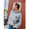 Dámská CROP OVERSIZE mikina MELANGE GREY