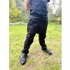 DĚTSKÉ ROSTOUCÍ SOFTSHELLOVÉ baggy s fleecem BASIC BLACK