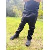 DĚTSKÉ ROSTOUCÍ SOFTSHELLOVÉ baggy s fleecem BASIC BLACK