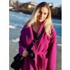 DÁMSKÝ OVERSIZE kabát GARDEN of ROSES Violet LONG