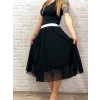 "KOMBINUJ" Kolová MAXI sukně GREASE BLACK - Maminka (kratší a delší verze)