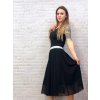 "KOMBINUJ" Kolová MAXI sukně GREASE BLACK - Maminka (kratší a delší verze)