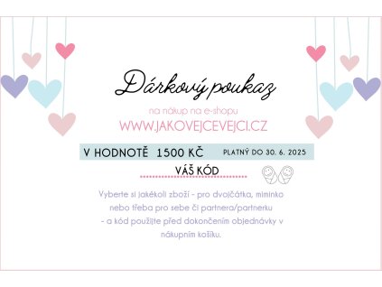 Dárkový poukaz 1500 Kč