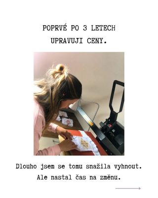 Po více než 3 letech (a tedy úplně poprvé) jsem upravila ceny na e-shopu.🤷🏼‍♀️ Nebyl to krok, který bych dělala ráda....