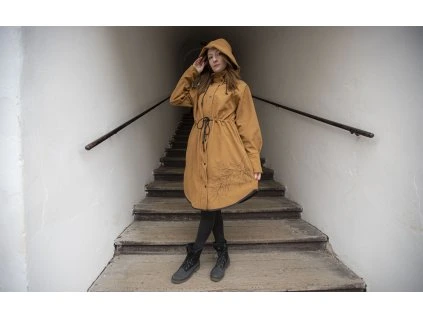 Kabát Leaves měděný XL