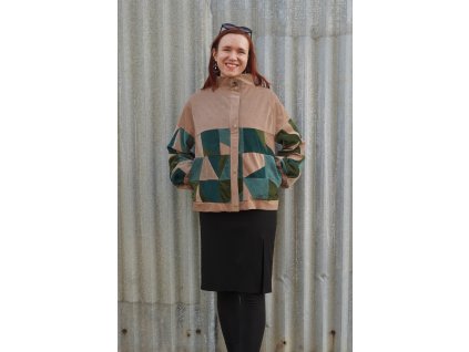 Manšestrová bunda čtvercová