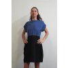 Šaty s výšivkou modrofialové