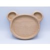 dětský dřevěný dekorační talířek medvěd medvídek
